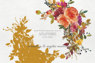 Autumn Colors Floral Clipart: Elevating Seasonal Design with Watercolor Versatility