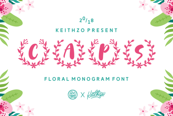 Caps and Caps: Elevating Brand Identity with Floral Monogram Typography