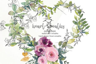 Collection of Floral Heart Wreaths: A Creative Resource for Designers