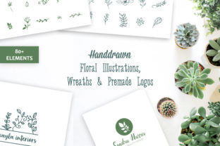 Elevating Brand Identity with Floral Illustrations, Wreaths Premade Logos, and Hand-Drawn Collections