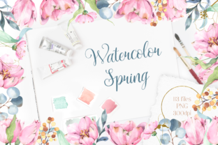 Elevating Digital Design with the Watercolor Spring Floral Collection