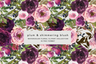 Elevating Visual Identity: The Strategic Value of the Plum Blush Floral Clipart Set in Modern Design