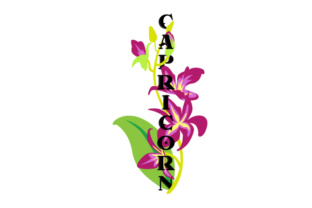 Floral Capricorn: Versatile Design for Creative Projects