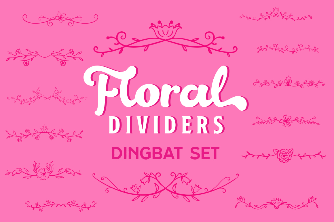 Floral Dividers Dingbat Set: A Practical Asset for Elegant Design