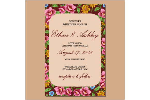 Floral Frame Invitation Design for Every Skill Level