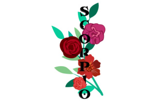 Floral Scorpio: Versatile Vector Design for Creative Projects