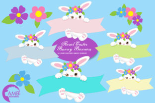 Integrating Floral Easter Bunny Clipart AMB-2192 into Creative and Commercial Workflows