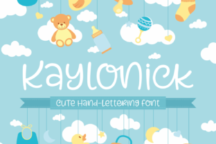 Kaylonick Font: Soft Hand-Lettering for Nursery Art