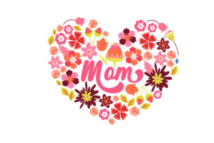 Mom Floral Heart: Versatile Design for Every Creator