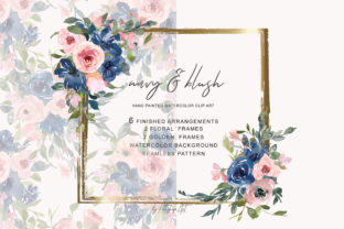 Navy and Blush Floral Bouquet Clipart Guide