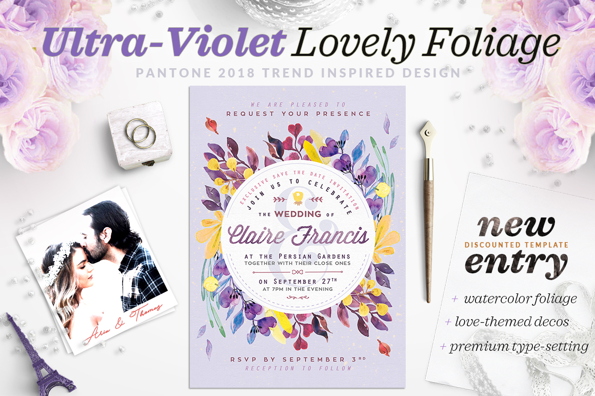 Ultra-Violet Lovely Foliage Card IV Design Guide
