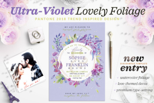 Ultra-Violet Lovely Foliage Invite V Design Guide