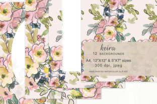 Watercolor Blush and Lemon Colors Floral Assets