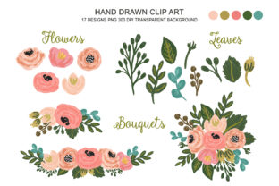Wedding Floral Blush Pink Flower Clipart Guide